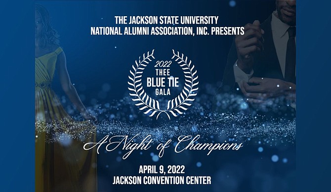 Jackson State University’s National Alumni Association will host its fifth annual Blue Tie Gala on Saturday, April 9, at 7 p.m. at the Jackson Convention Complex in downtown Jackson. Photo courtesy JSU