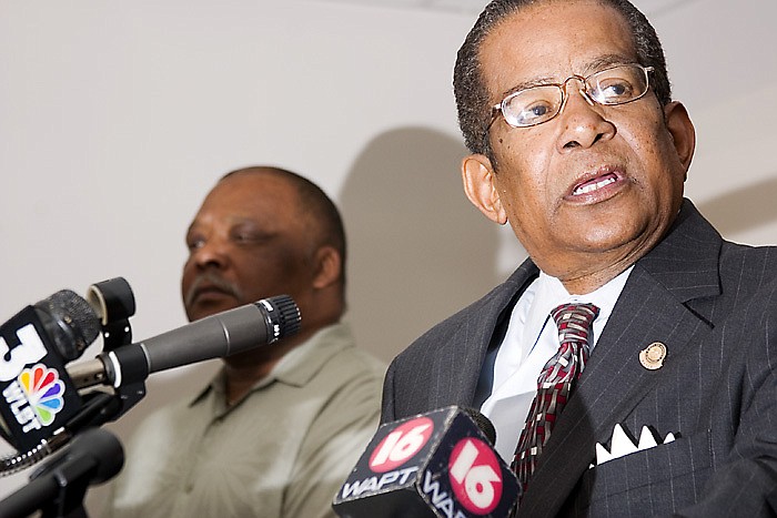 At a Thursday morning press conference, Jackson Mayor Frank Melton denied allegations, which his former bodyguard Marcus Wright set forth, stemming from the 2006 Ridgeway demolition.