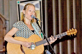 Jackson native Claire Holley performs in front of a small crowd of 163 people at St. Andrew's Episcopal Cathedral.