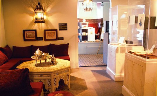 Artifcacts and a tea set display the theme in IMMC's exhibit, "Islamic Moorish Spain.