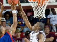 Human eraser Justin Varnado of Mississippi State leads the nation in blocked shots.