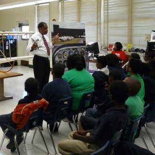 Students at Walton Elementary School learned about aviation during Space Day last Friday.