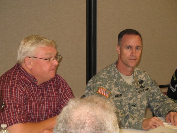 U.S. Army Corps of Engineers Chief of Project Management Doug Kamien and District Commander Col. Michael Wehr