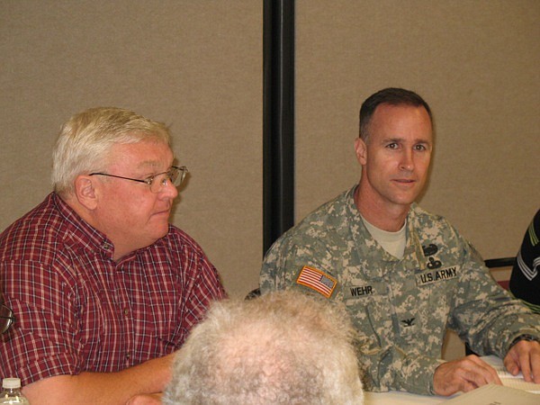 U.S. Army Corps of Engineers Chief of Project Management Doug Kamien and District Commander Col. Michael Wehr