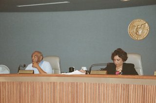 Hinds County Supervisors, including Doug Anderson (left) and Peggy Calhoun (right), are mulling how to deal with more than $10 million in budget increases requested by county department heads this week.