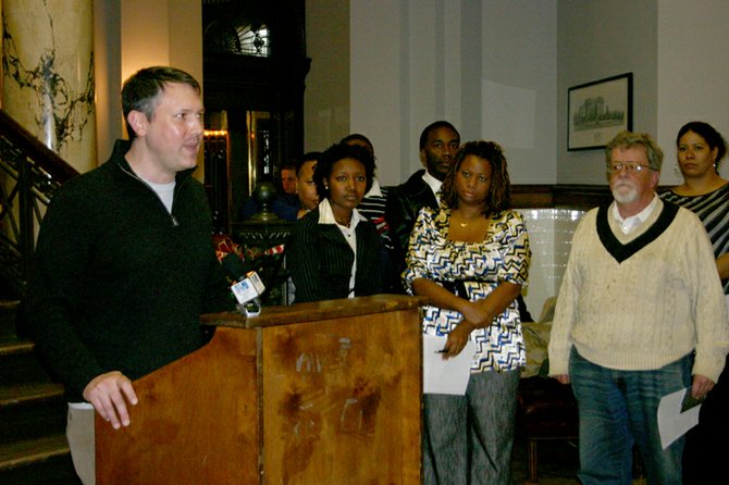 Several human-rights advocates, including ACLU Community Coordinator Brent Cox, celebrated the 60th anniversary of the adoption of the Universal Declaration of Human Rights Wednesday morning at the Capitol.