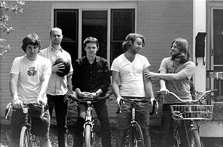 Band members of Colour Revolt, including Jesse Coppenbarger (center), are on tour.