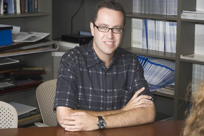 Subway spokesman Jared Fogle stopped at St. Dominic's Health Line Wellness Center last month as part of his "Tour De Pants."