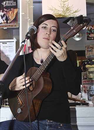 Emily Baker sings "Winter's Dream (Brrrr)" at the Dec. 12 CD release party for "Merry Christmas Jackson."