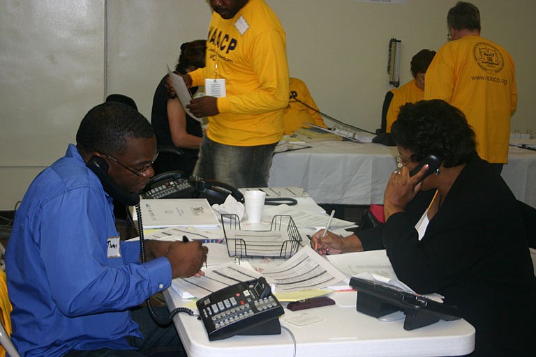 Volunteers at a Protect the Vote 2008 call center fielded complaints about voter problems during the Nov. 4 general election.