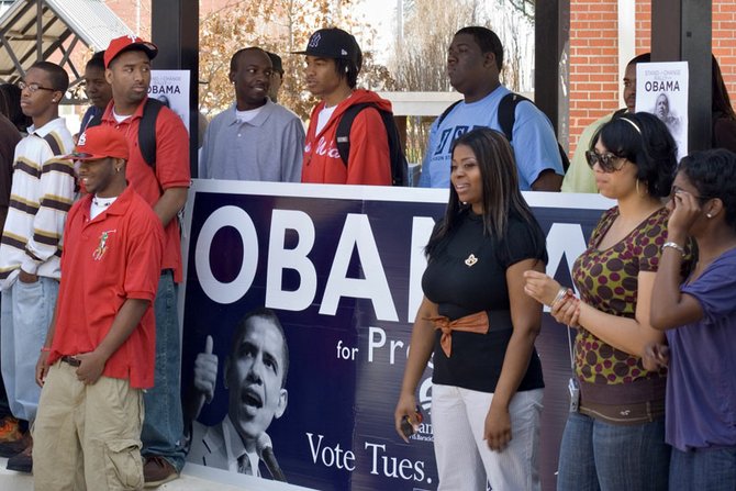 Democrat Barack Obama worked hard to court the youth vote in 2008, including at Jackson State University. 